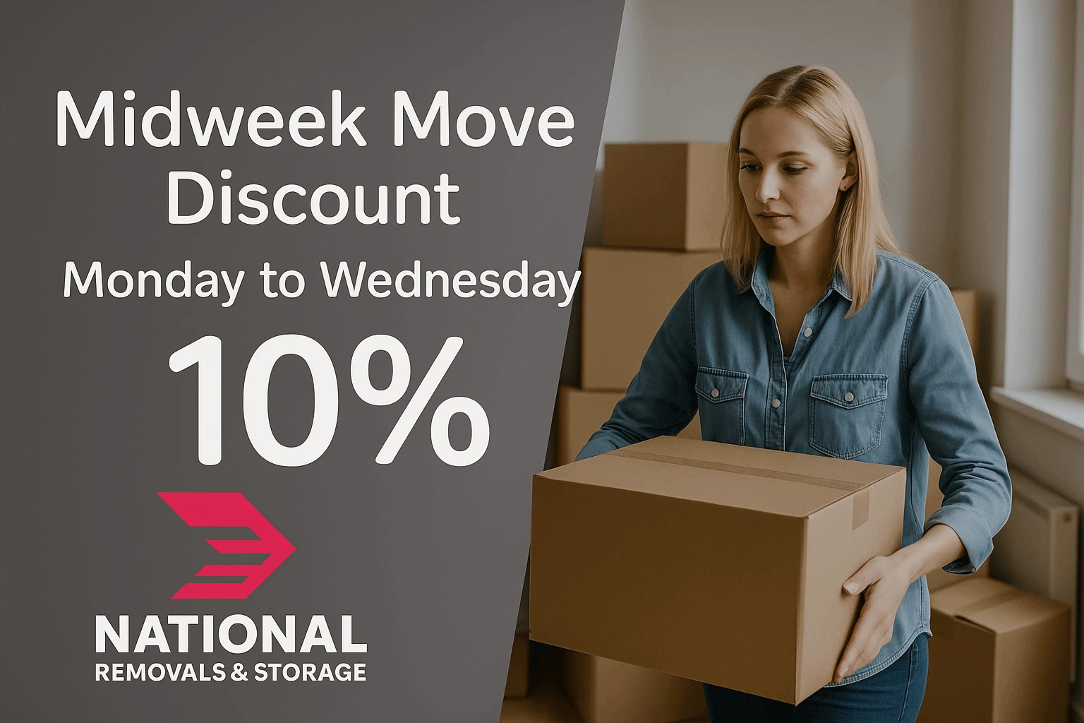 Mid Week Mid Week Move Discount - Save Up to 15% | National Removals